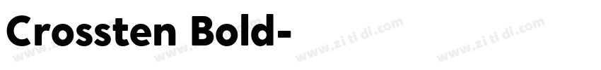 Crossten Bold字体转换